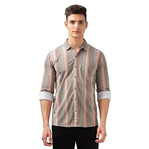 BULLMER Trendy Regular Fit Striped Causal Full