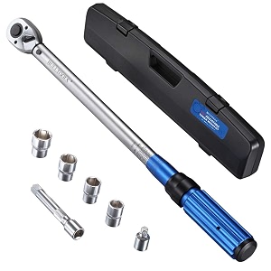 bulltools 12-inch drive click torque wrench set dual-direction adjustable 90-tooth torque wrench with buckle10-160ftlb  10-220nm