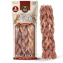Bully Bunches All Natural (12" Standard - 3 Pack) Braided Bully Sticks - Odour Free, Rawhide Free, Chemical Free - Safe, Long Lasting Beef Dog Chews - Fully Digestible Treat for Small and Medium Dogs
