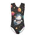 Bulopur Girls' One-Piece Swimwear Age 3-14 Years Teens Little Kids Polyester Swimsuits Sleeveless Bathing Suit