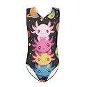 Bulopur Girls' One-Piece Swimwear Age 3-14 Years Teens Little Kids Polyester Swimsuits Sleeveless Bathing Suit
