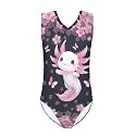 Bulopur Girls' One-Piece Swimwear Age 3-14 Years Teens Little Kids Polyester Swimsuits Sleeveless Bathing Suit