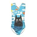 Bulopur Girls' One-Piece Swimwear Age 3-14 Years Teens Little Kids Polyester Swimsuits Sleeveless Bathing Suit