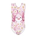Bulopur Girls' One-Piece Swimwear Age 3-14 Years Teens Little Kids Polyester Swimsuits Sleeveless Bathing Suit