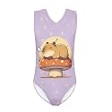 Bulopur Girls' One-Piece Swimwear Age 3-14 Years Teens Little Kids Polyester Swimsuits Sleeveless Bathing Suit