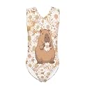 Bulopur Girls' One-Piece Swimwear Age 3-14 Years Teens Little Kids Polyester Swimsuits Sleeveless Bathing Suit