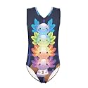 Bulopur Girls' One-Piece Swimwear Age 3-14 Years Teens Little Kids Polyester Swimsuits Sleeveless Bathing Suit