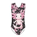 Bulopur Girls' One-Piece Swimwear Age 3-14 Years Teens Little Kids Polyester Swimsuits Sleeveless Bathing Suit