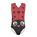Bulopur Girls' One-Piece Swimwear Age 3-14 Years Teens Little Kids Polyester Swimsuits Sleeveless Bathing Suit