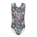 Bulopur Girls' One-Piece Swimwear Age 3-14 Years Teens Little Kids Polyester Swimsuits Sleeveless Bathing Suit