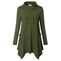 Bulotus Womens Sweaters 2025 Winter Cowl Neck Long Asymmetrical Tunic Sweaters for Leggings Holiday Vacation Tops
