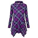 Bulotus Womens Sweaters 2025 Winter Cowl Neck Long Asymmetrical Tunic Sweaters for Leggings Holiday Vacation Tops