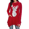 Bulotus Womens Sweaters 2025 Winter Cowl Neck Long Asymmetrical Tunic Sweaters for Leggings Holiday Vacation Tops