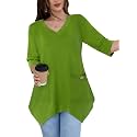 Bulotus Womens Sweaters 2025 Winter Cowl Neck Long Asymmetrical Tunic Sweaters for Leggings Holiday Vacation Tops