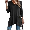 Bulotus Womens Sweaters 2025 Winter Cowl Neck Long Asymmetrical Tunic Sweaters for Leggings Holiday Vacation Tops