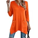 Bulotus Womens Sweaters 2025 Winter Cowl Neck Long Asymmetrical Tunic Sweaters for Leggings Holiday Vacation Tops