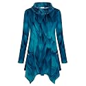 Bulotus Womens Sweaters 2025 Winter Cowl Neck Long Asymmetrical Tunic Sweaters for Leggings Holiday Vacation Tops
