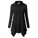Bulotus Womens Sweaters 2025 Winter Cowl Neck Long Asymmetrical Tunic Sweaters for Leggings Holiday Vacation Tops