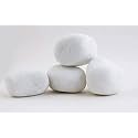 10Kg Unpolished Crystal White Marble Pebbles for Garden Decor, Landscape and Decorative Pebbles Stones (75-125 Mm White) [10Kg] Snow (10, LL Jumbo Big Size)