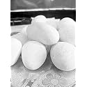 10kg Unpolished White Marble Pebbles for Plants, Landscaping, Home Decor, Pebbles for Balcony 10kg (50-75 mm, White)