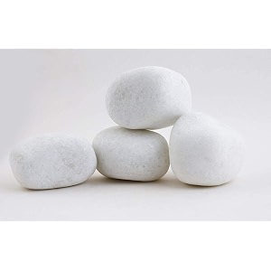 20kg unpolished crystal white marble pebbles for garden decor landscape and decorative pebbles stones 75-125 mm white 20kg snow 20 ll jumbo big size