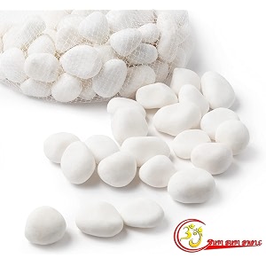 50kg unpolished white marble pebbles for plants landscaping home decor pebbles for balcony 50kg 20-30 mm white