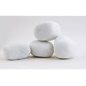 5Kg Unpolished Crystal White Marble Pebbles for Garden Decor, Landscape and Decorative Pebbles Stones (75-125 Mm White) [5Kg] Snow (5, LL Jumbo Big Size)