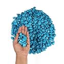 Polished Colored Blue Stone Marble Pebbles for Home Garden Aquarium Outdoor Decoration 2 Kg