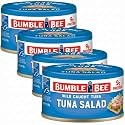 Bumble Bee Snackers - Tuna Salad, 3 oz Easy Open Can - 9g Protein per Serving - Wild Caught Skipjack Chunk Light Tuna Pack - No Draining, Ready to Eat (Pack of 4)