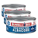 Bumble Bee Solid White Albacore Tuna in Water, 7 oz Can - Wild Caught Tuna - 37g Protein per Serving, High in Omega-3s - Non-GMO Project Verified, Gluten Free, Kosher (Pack of 3)
