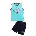 Bumchums Boys Sleeveless Round Neck T-Shirt and