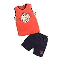 Bumchums Boys Sleeveless Round Neck T-Shirt and
