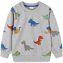 Bumeex Toddler Boys Crewneck Sweatshirts Cotton Long Sleeve Shirt Tops 2-7Y
