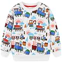 Bumeex Toddler Boys Crewneck Sweatshirts Cotton Long Sleeve Shirt Tops 2-7Y