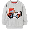 Bumeex Toddler Boys Crewneck Sweatshirts Cotton Long Sleeve Shirt Tops 2-7Y