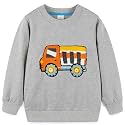 Bumeex Toddler Boys Crewneck Sweatshirts Cotton Long Sleeve Shirt Tops 2-7Y