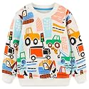 Bumeex Toddler Boys Crewneck Sweatshirts Cotton Long Sleeve Shirt Tops 2-7Y