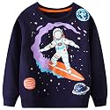 Bumeex Toddler Boys Crewneck Sweatshirts Cotton Long Sleeve Shirt Tops 2-7Y