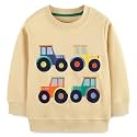 Bumeex Toddler Boys Crewneck Sweatshirts Cotton Long Sleeve Shirt Tops 2-7Y