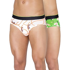 Bummer Mens Printed Micro Modal Briefs Underwear