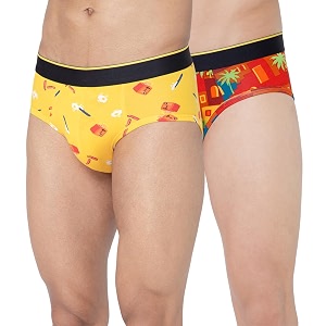 Bummer Mens Printed Micro Modal Briefs Underwear