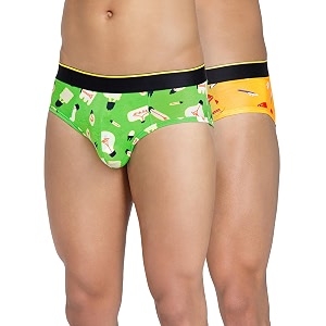 Bummer Mens Printed Micro Modal Briefs Underwear