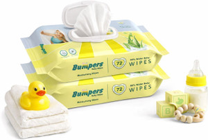 bumpers soft cleansing baby wipes with aloe vera extracts 72 countspack set of 2 144 wipes