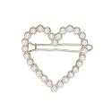 Bumpit Hair Clip Heart Shape Pearl Encrusted