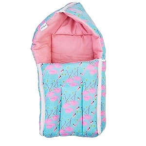 bumtum flamingo 3 in-1 sleeping bag 0-6 months baby bed sleeping bag carry nest new born baby unisex sea green cotton free size