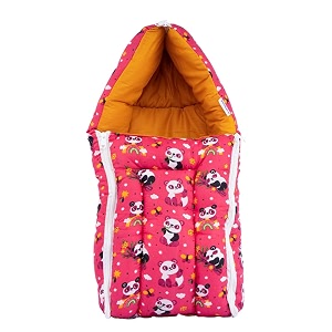 bumtum 0-6 months new born baby unisex cotton carry bagsleeping bag 3 in 1 baby bed carry nest for infant teddy girrafe dark blue