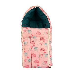 bumtum bear 3 in-1 sleeping bag 0-6 months baby bed sleeping bag carry nest new born baby unisex pink cotton free size