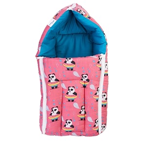 bumtum 0-6 months new born baby unisex cotton carry bagsleeping bag 3 in 1 baby bed carry nest for infant elephant print baby pink