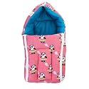 BUMTUM 0-6 Months New Born Baby Unisex Cotton Carry Bag/Sleeping Bag, 3 in 1 Baby Bed, Carry Nest for Infant, Elephant Print (Baby Pink)