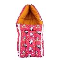 BUMTUM 0-6 Months New Born Baby Unisex Cotton Carry Bag/Sleeping Bag, 3 in 1 Baby Bed, Carry Nest for Infant, Elephant Print (Baby Pink)
